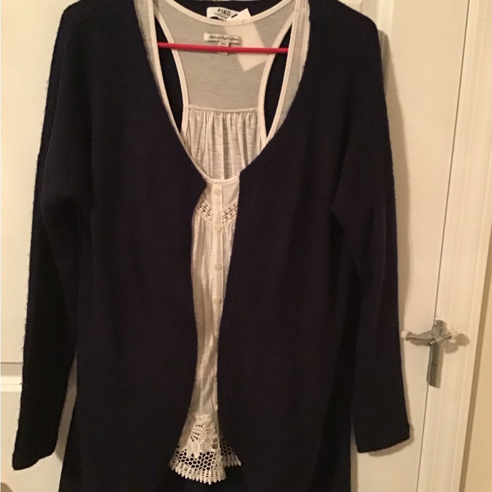 Navy cardigan